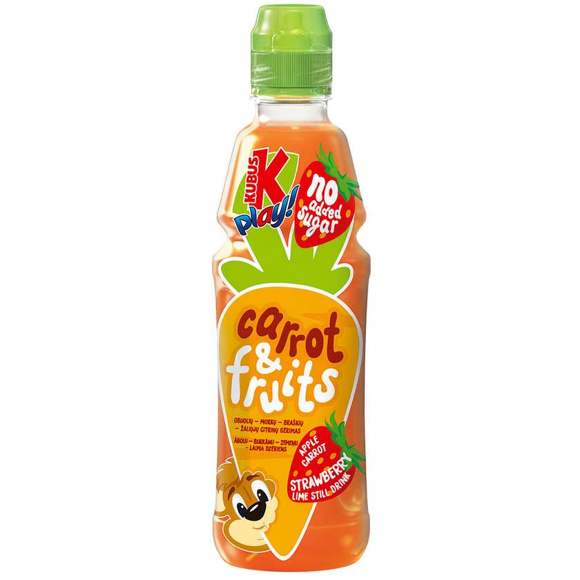 KUBUŚ PLAY Strawberry-Apple-Carrot-Lime Drink 0.4l