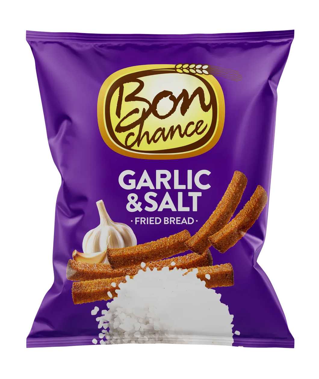BON CHANCE keptos duonos lazdelės druskos ir česnako skonio, 150g