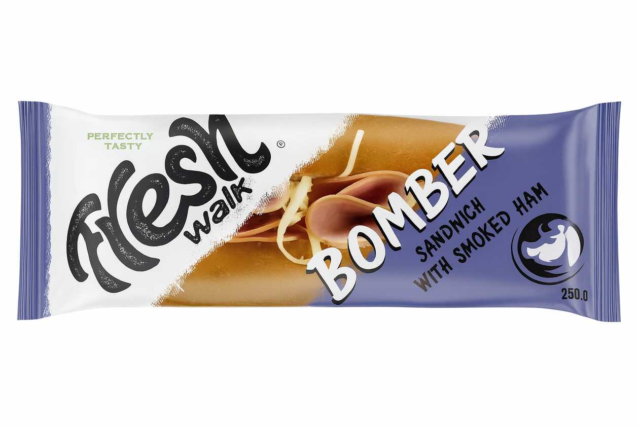 BOMBER sandwich with smoked ham 230g