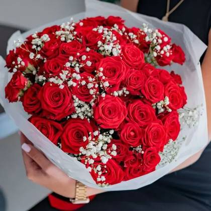 Flower Bouquet Scarlet Bliss