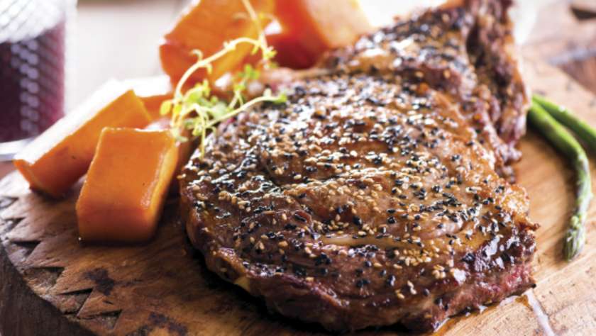 Sirloin Steak with Flavored Mushroom Sauce