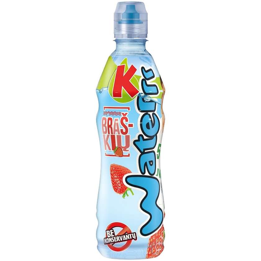 KUBUŚ WATER strawberry flavored drink (non-carbonated) 0.5l