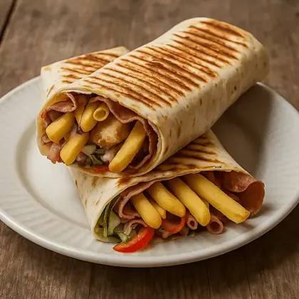 Small American Kebab With Fries In Tortilla