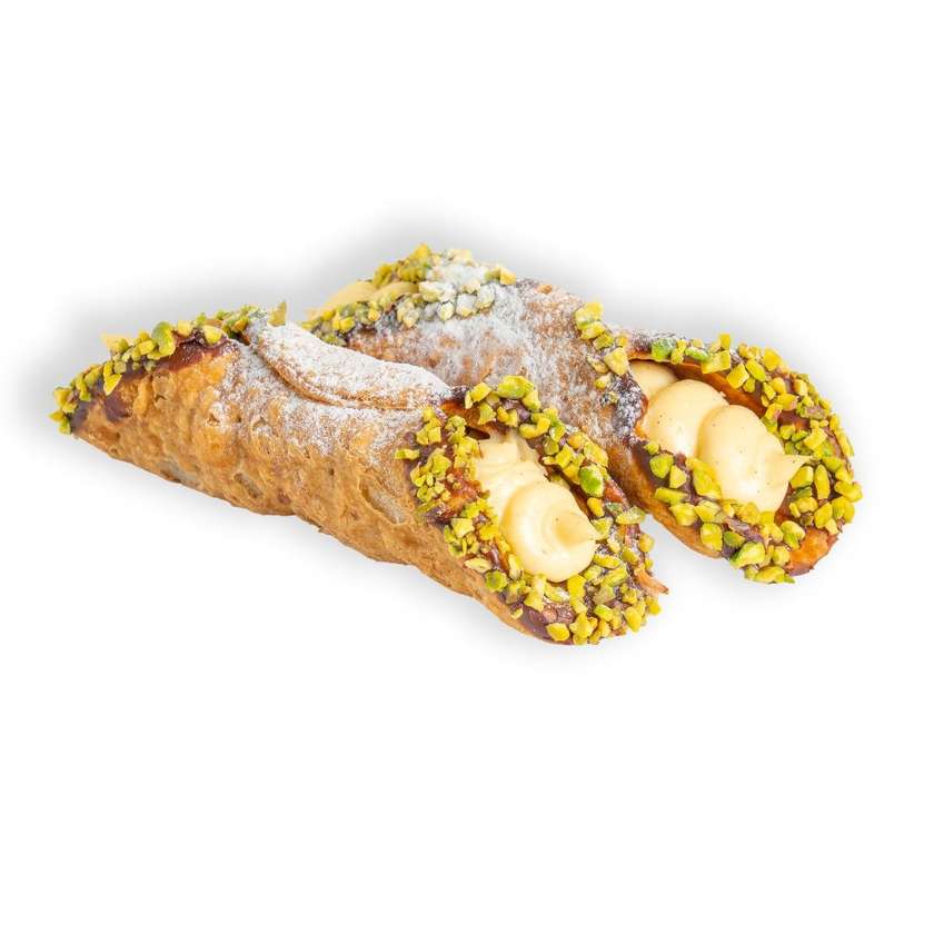 Cannoli cu Fistic și Cremă de Vanilie