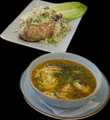 Chicken soup with homemade noodles
