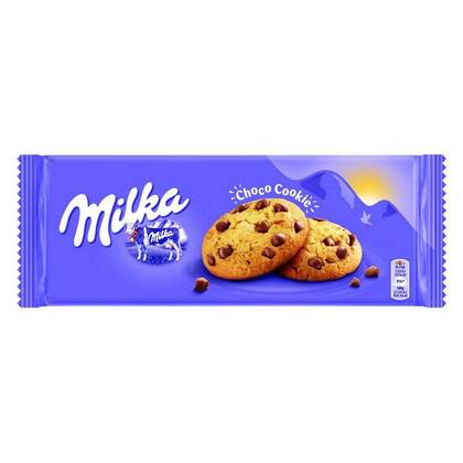 Sausainiai MILKA CHOCO COOKIES su pieninio šokolado gabal., 135 g