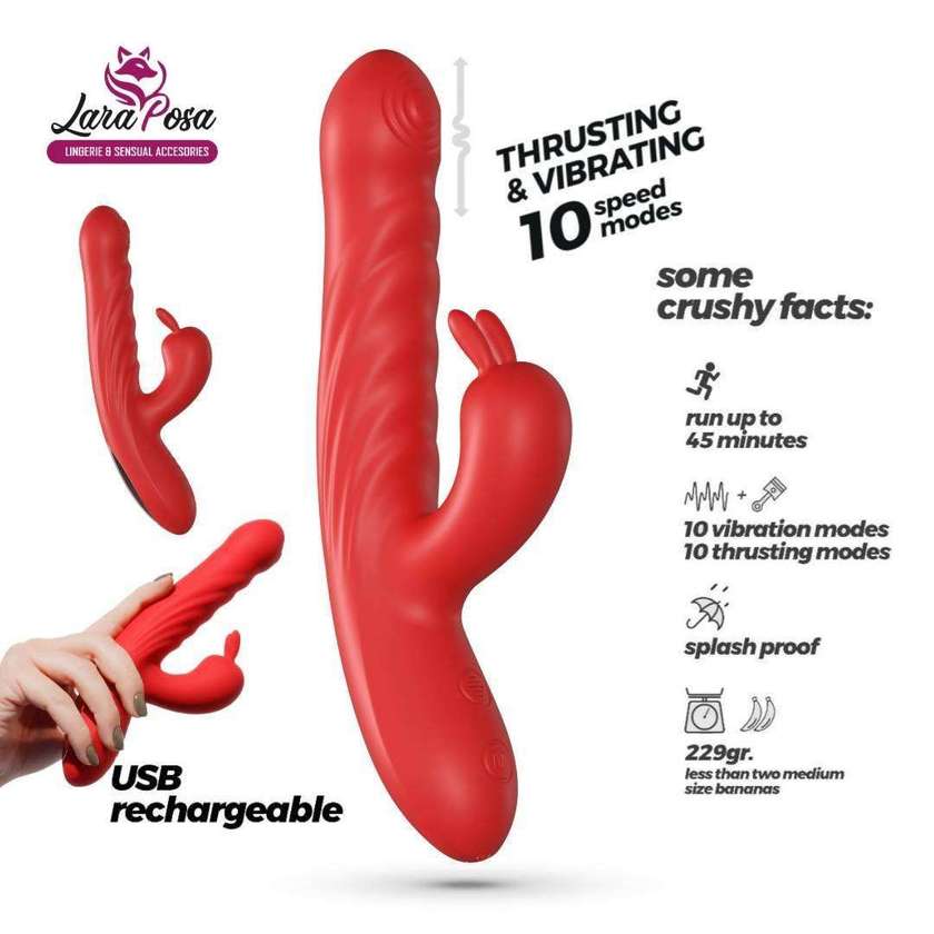 Lapin Vibrador Recarregável Rabbit com Impulso