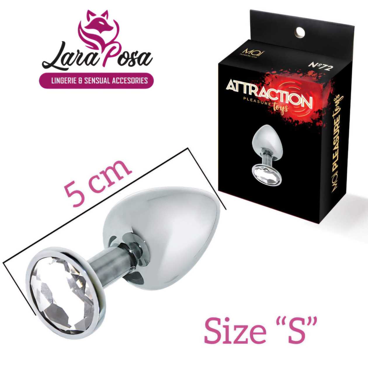 Plug de Metal com Pedra Transparente S