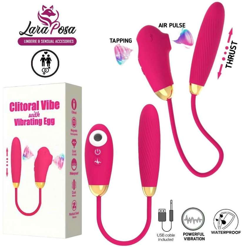 Vibrador Clitorial Vibe com Ovo Rosa