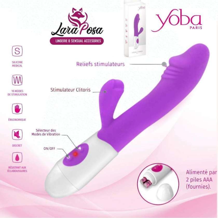 Vibrador de Silicone Rabbit Elya Roxo