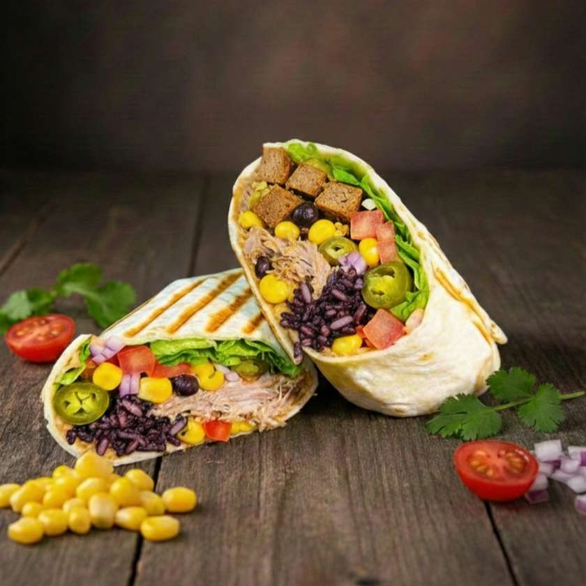 Vegan Chicken Asado Burrito