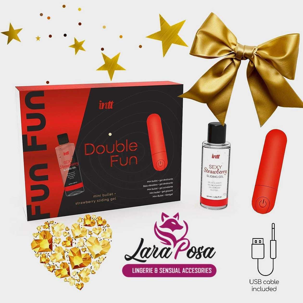 Bala Vibratória e Gel Lubrificante de Morango