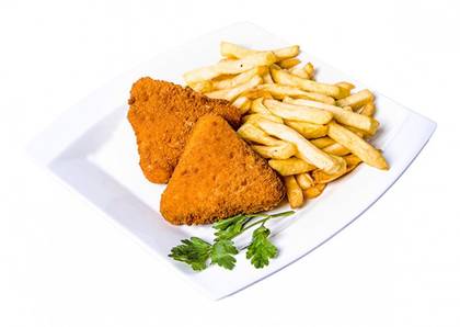 Cascaval pane cu cartofi prajiti