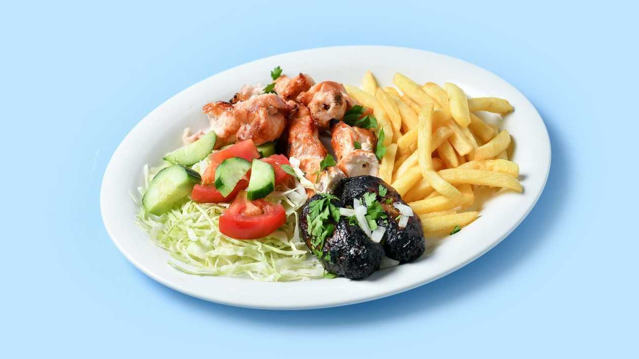 Chicken Souvlaki & Sheftalia Portion