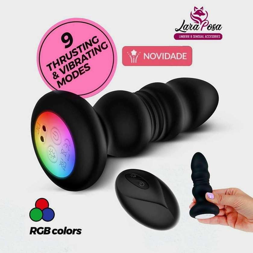 Plug Anal com Led e Comando à Distância Australis