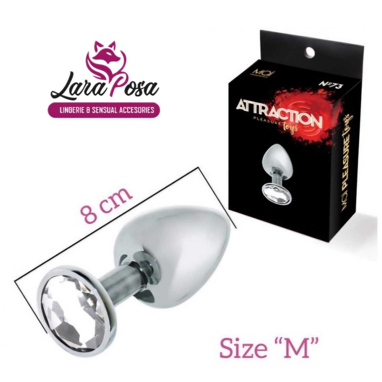 Plug de Metal com Pedra Transparente (M)