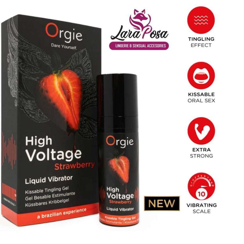 Vibrador Líquido Beijável High Voltage Strawberry