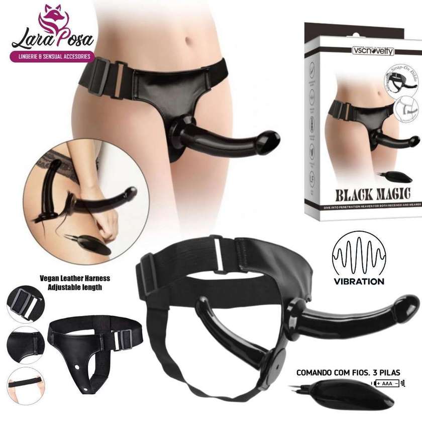Strap-on Duplo com Vibração