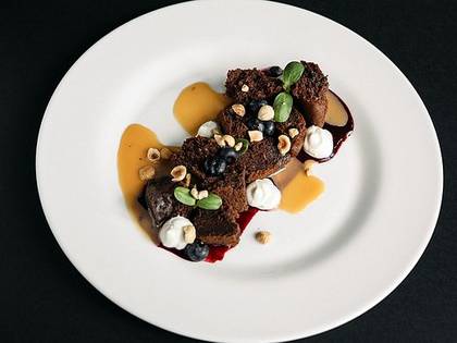 Chocolate Cake with Pine Cones
