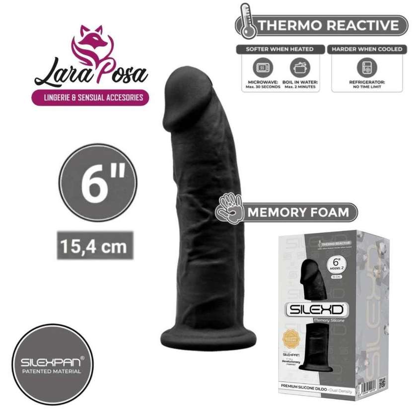 Silexd Dildo de Silicone Preto