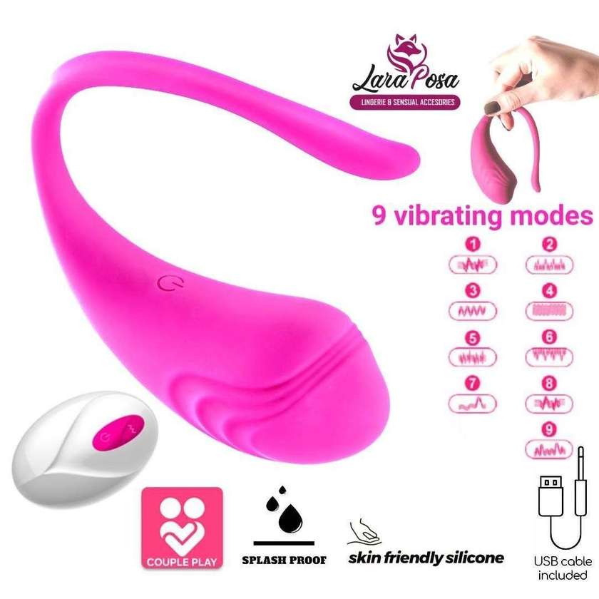 Ovo Vibrante Rosa Recarregável com Controlo