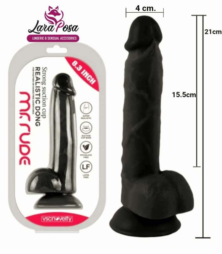 Dildo Realístico Mr Rude Preto