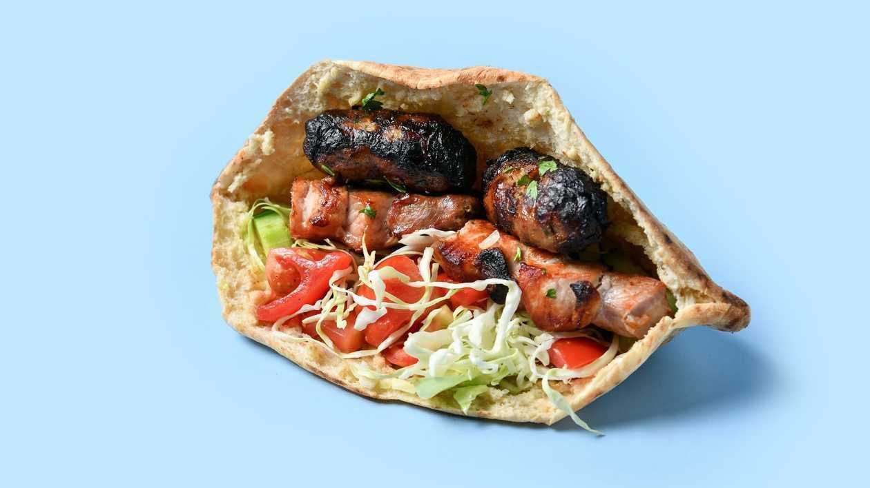 Pork & Chicken Souvlaki Cypriot Pita