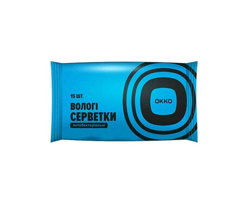 OKKO Wet Wipes Antibacterial with D-Panthenol 15 pcs