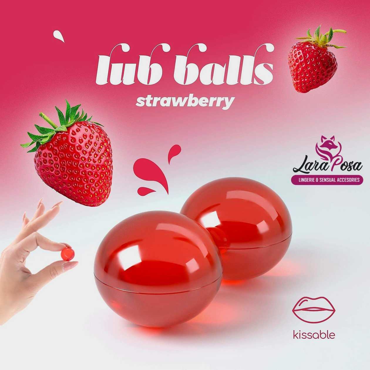 Bolinhas Explosivas Lubrificantes com Sabor a Morango