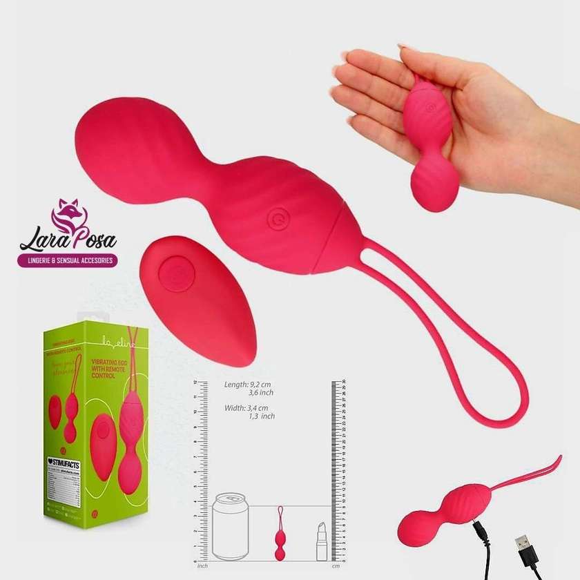 Ovo Vibrante com Controle Remoto Silicone Morango