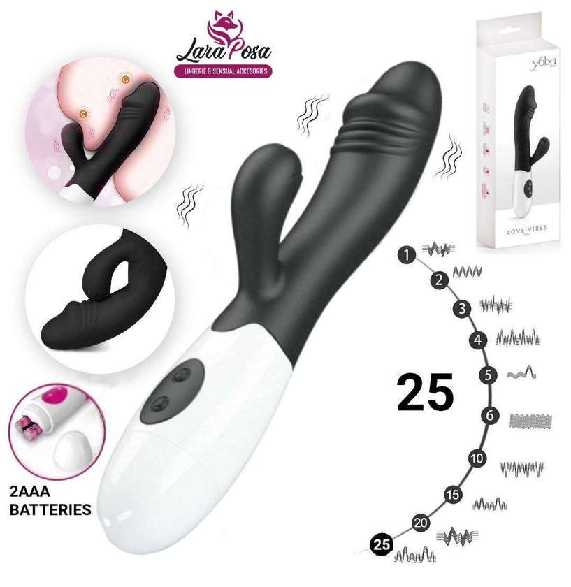 Vibrador de Silicone Black Rabbit