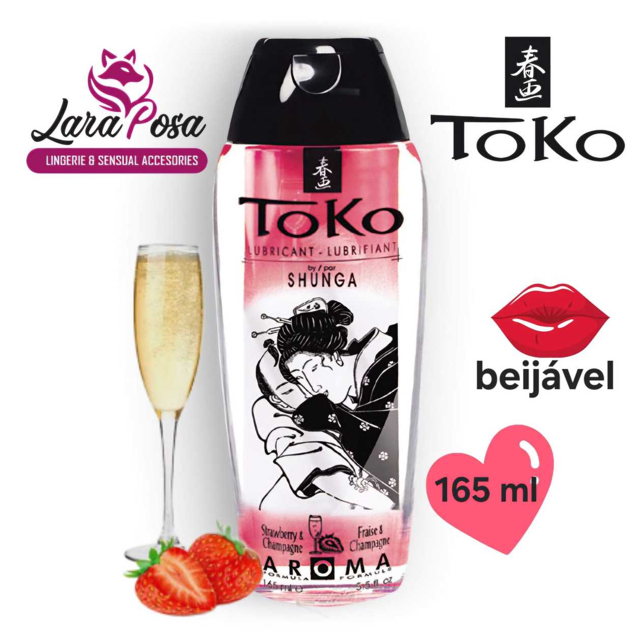 Lubrificante Toko Champanhe e Morango