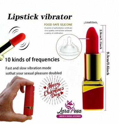 Vibrador Batom Massageador USB Vermelho