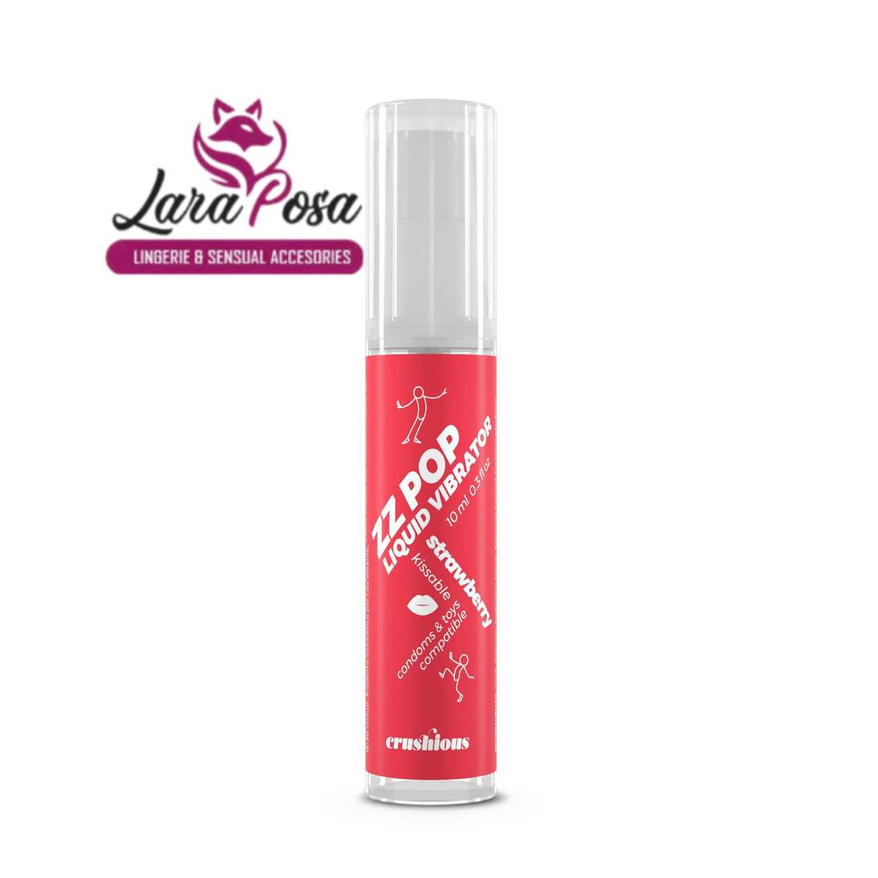 Vibrador Líquido Zz Pop com Aroma Morango