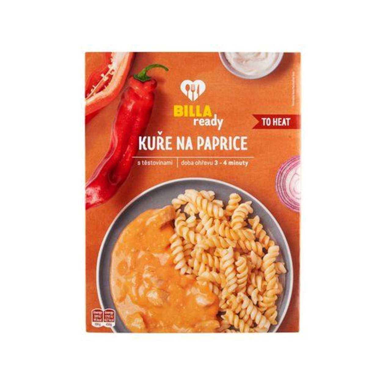 BILLA READY Chicken on paprika with pasta 450g