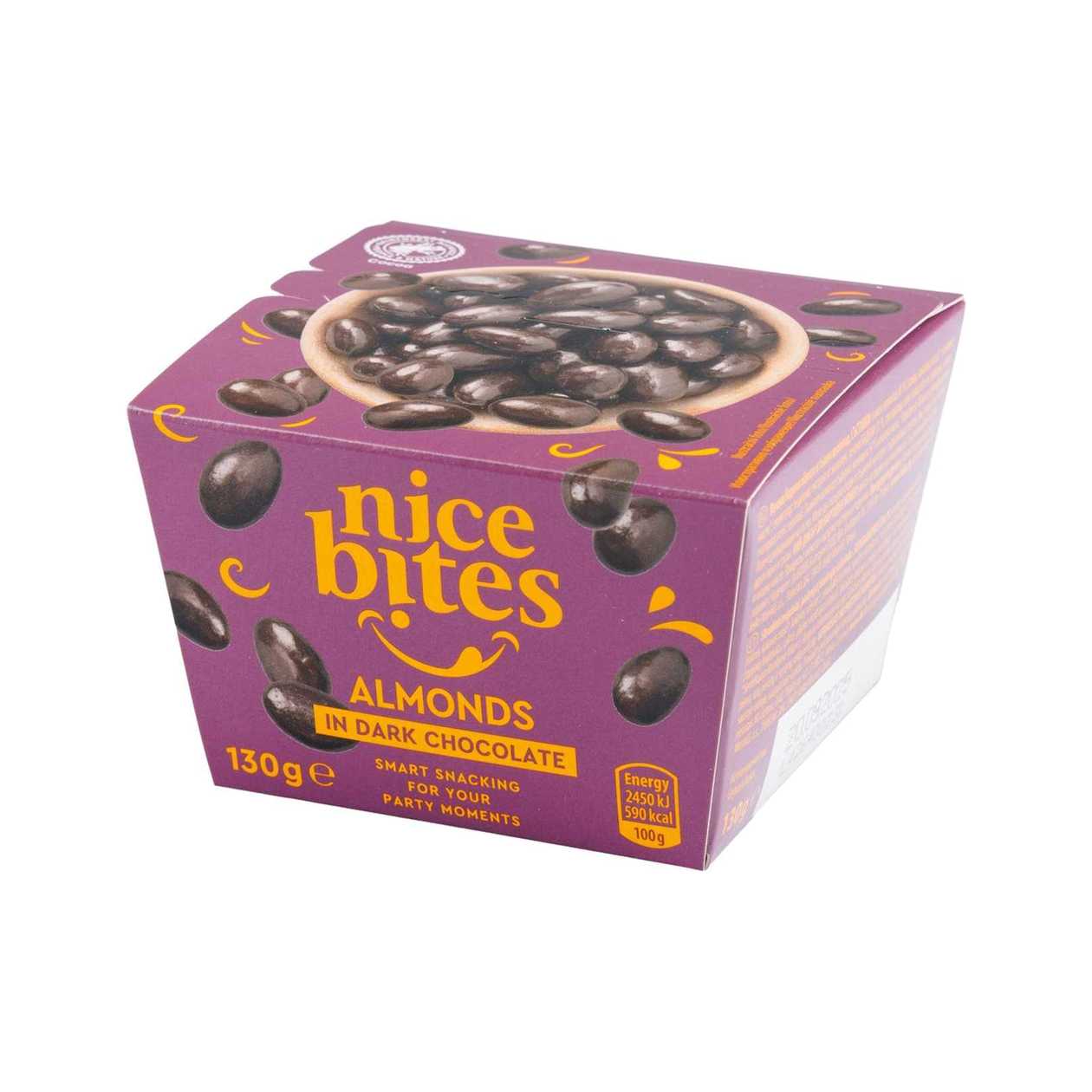 NICE BITES Almonds in dark chocolate 130g