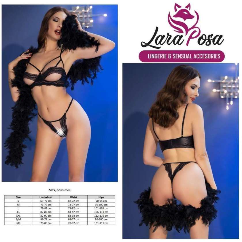 Conjunto de 2 Peças Preto (S)