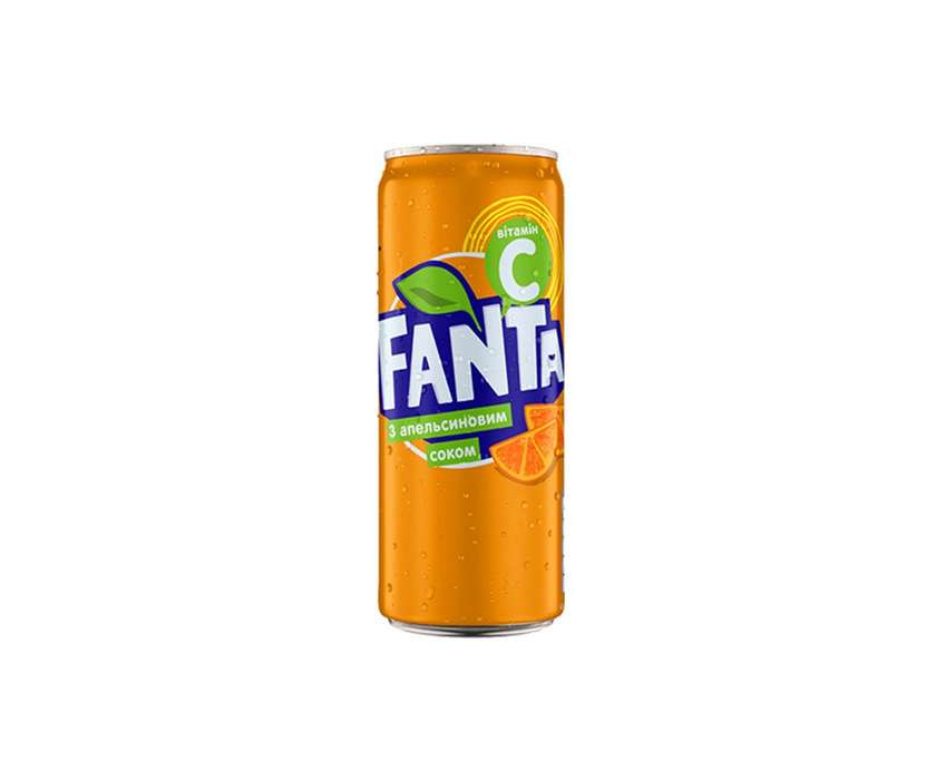 Fanta Orange Drink, Still/Sparkling, 0.33L Can