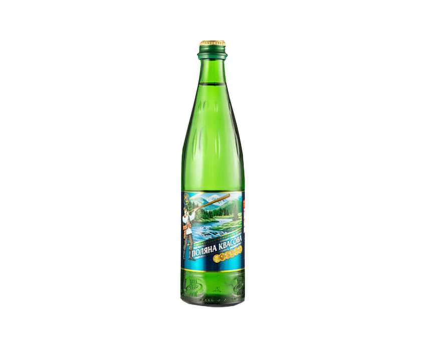 Polyana Kvassova sparkling mineral water 0.5l glass