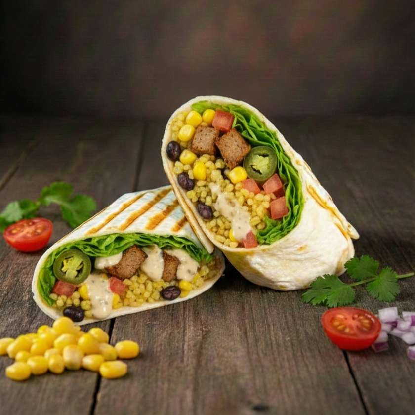 Vegan Chicken & Bulgur Burrito