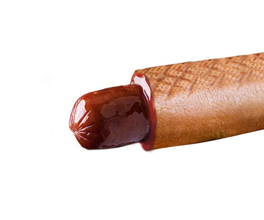 Salami Sausage Hot Dog (dark bun)