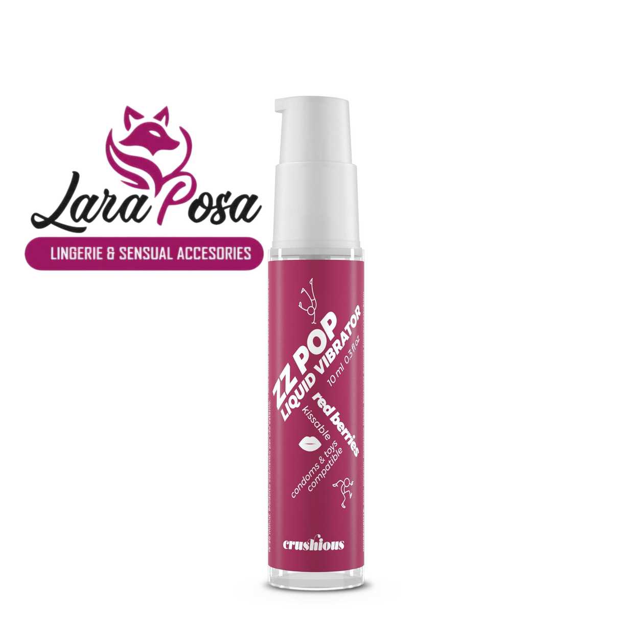 Vibrador Líquido Zz Pop com Aroma Frutos Vermelhos