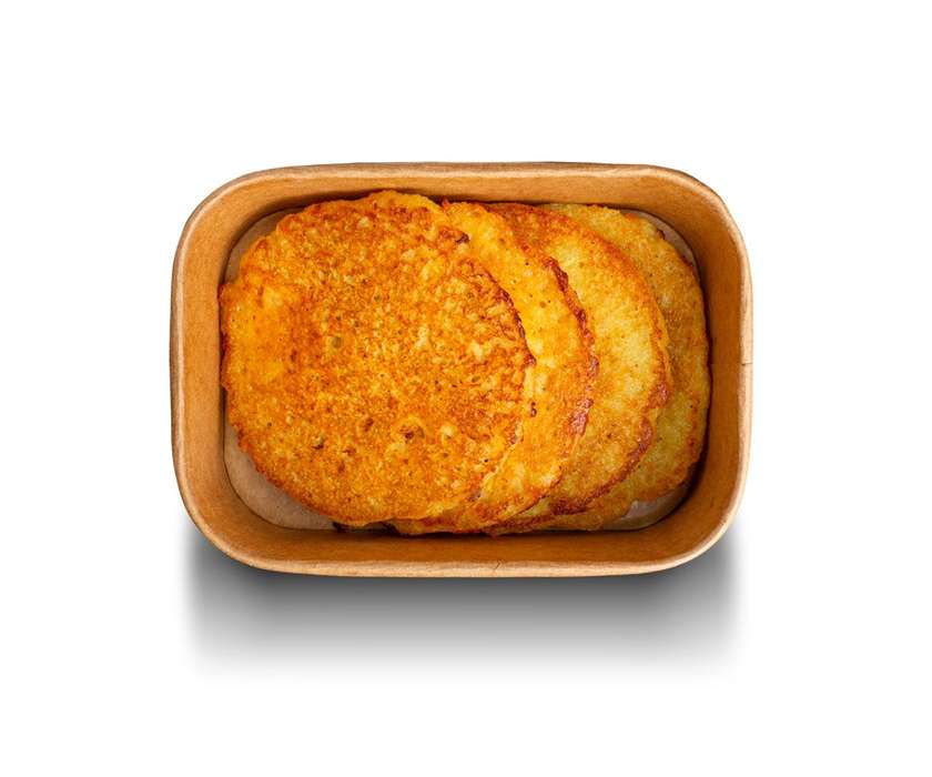 Potato pancakes with sour cream