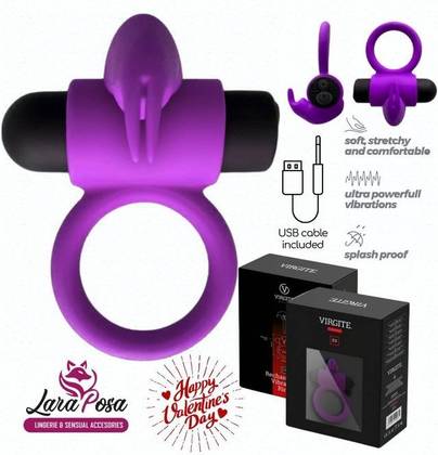 Anel Vibrador E9 Roxo Recarregável