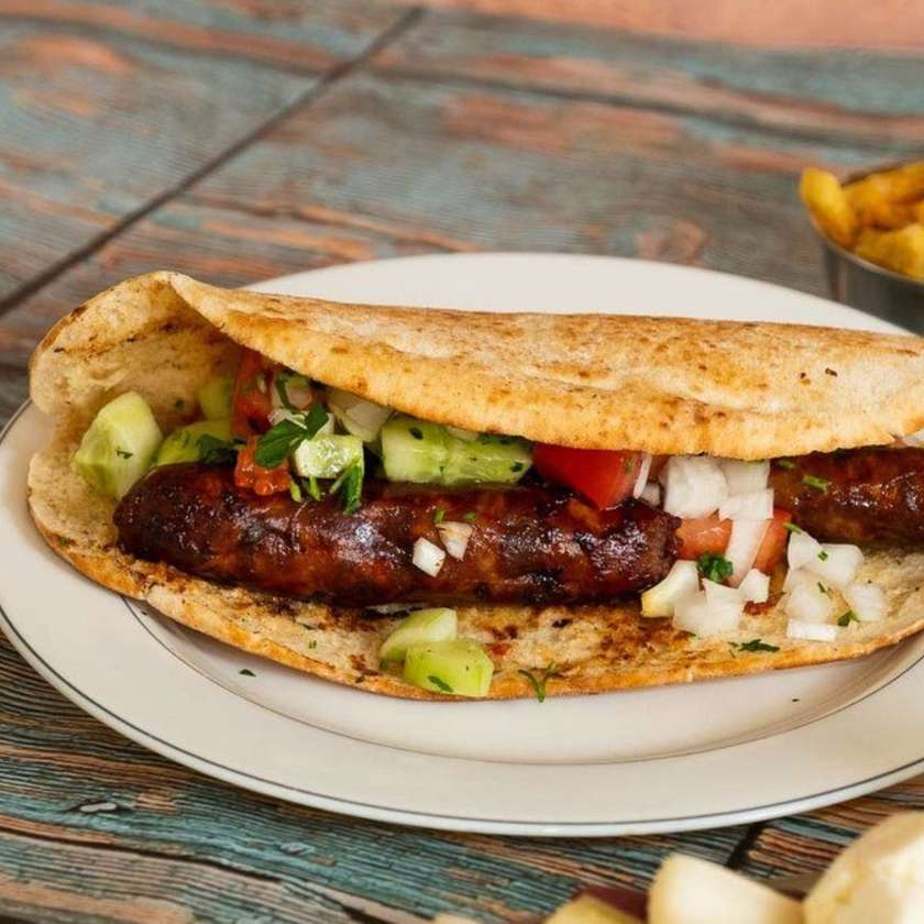 Sausage In Cypriot Pita