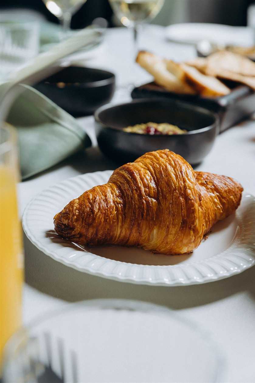 Freshly baked croissant