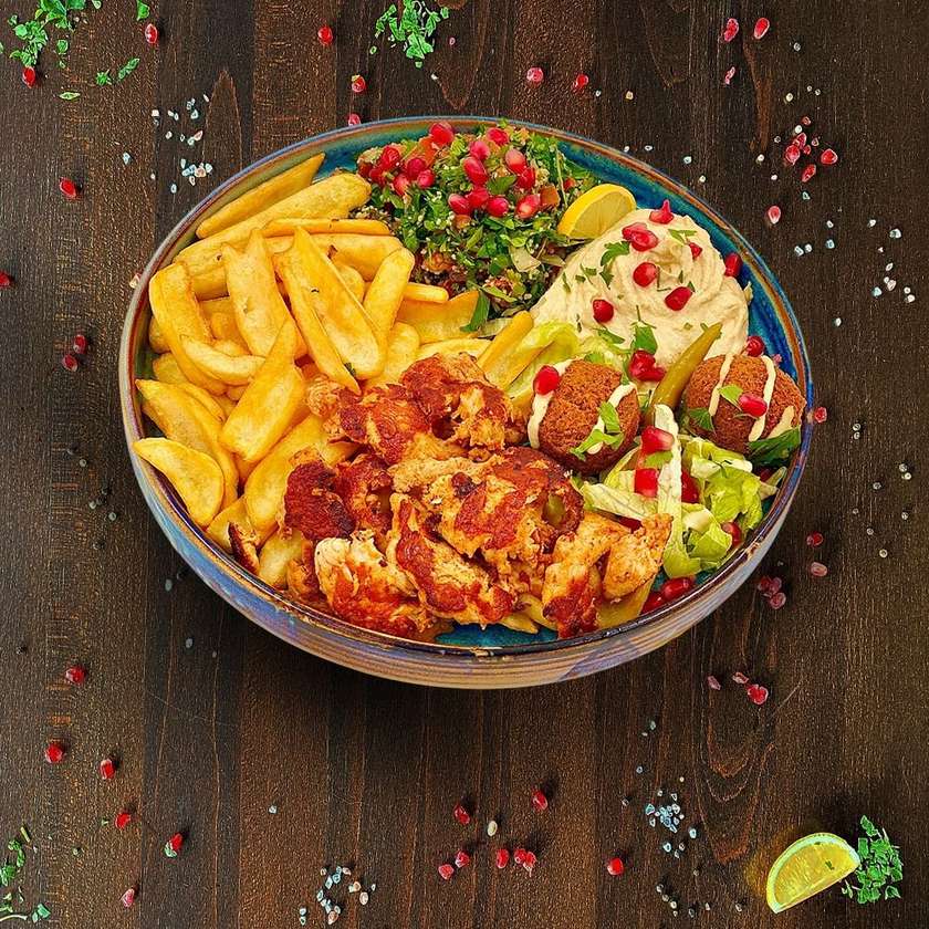 Shish taouk pui Mix mezze