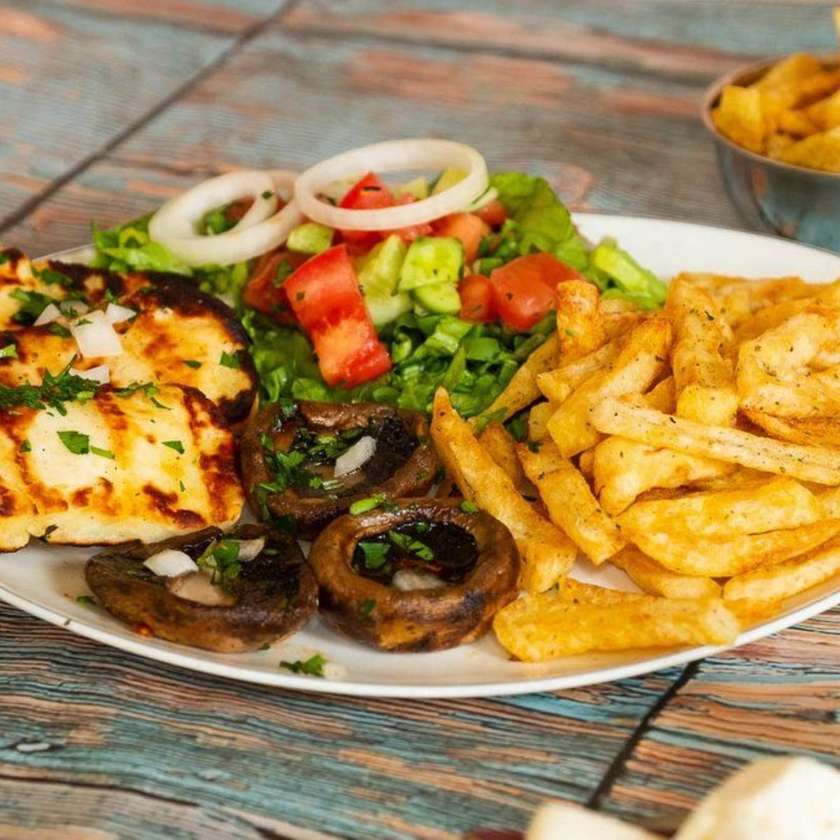 Halloumi & Mushrooms Portion
