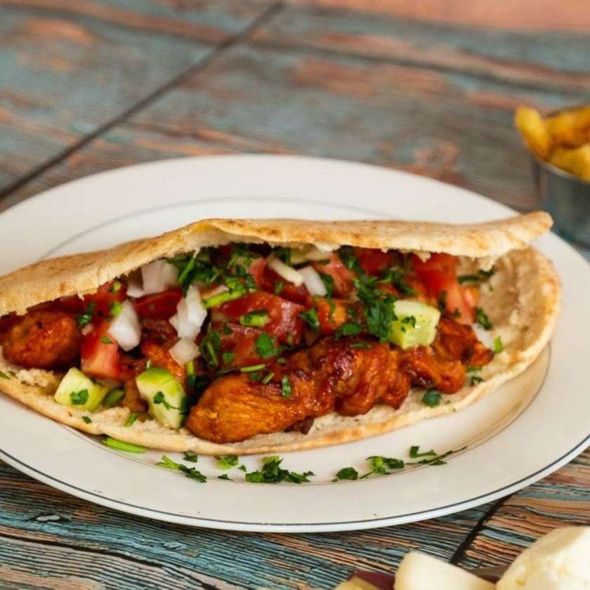 Chicken Souvlaki In Cypriot Pita
