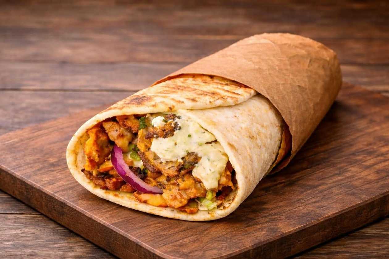 Kebabas lavaše didelis